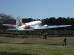 所沢航空記念公園のシンボル、C-46A輸送機（天馬）