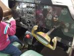 所沢航空発祥記念館・試乗可の展示飛行機の操縦席