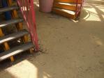 県西総合公園アスレチック複合遊具の床はクッション