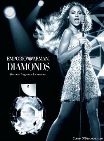 ビヨンセのアルマーニの新フレグランス Diamonds の広告ポスター