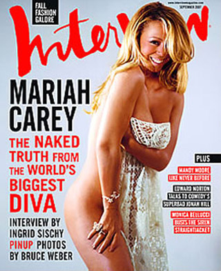 マライア・キャリー、ヌードで雑誌 「Interview」 の表紙を飾る