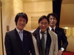 中川・南さんと真ん中は「和楽」松山社長です