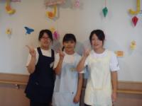 今回体験学習に当院を選んでくれた3人です。