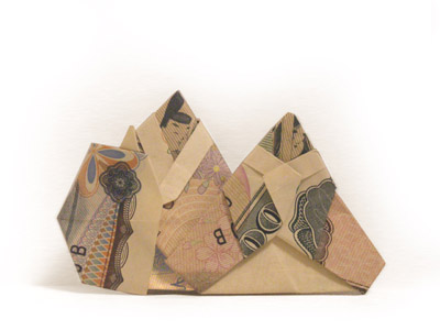 Nakaismお札折り紙研究所 Money Origami Design Lab 二千円札のおひなさま