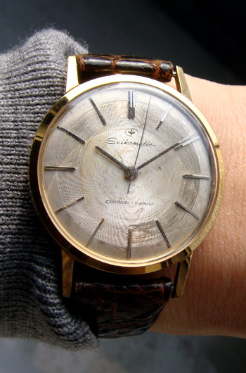 腕時計好きの趣味ブログ 今日はセイコーマチック Seikomatic諏訪精工舎時代の自動巻き