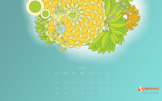 Desktop Wallpaper Calendar: March 2009