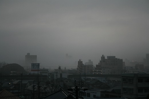 濃霧に咽ぶ豊田市